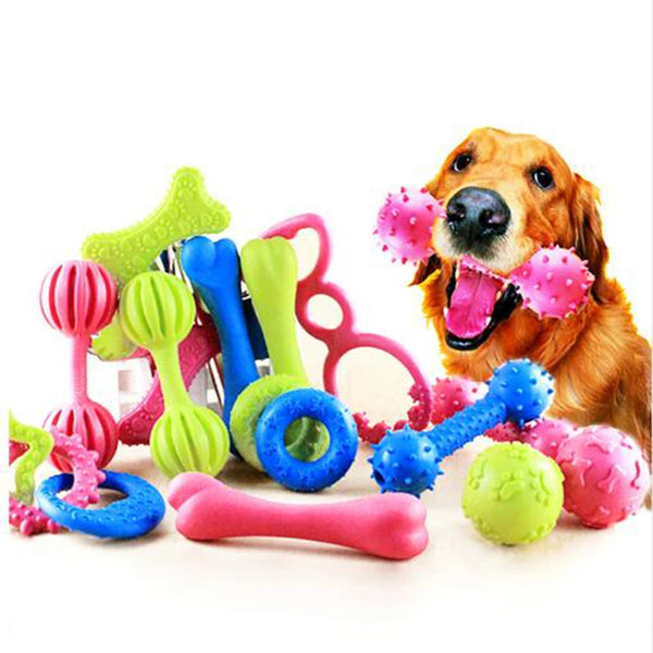 18 Style Pet Dog Toy Chew Squeaky Rubber Toys  Non-toxic Rubber Toy Funny Nipple Ball for Cat Puppy Baby Dogs Interactive Game