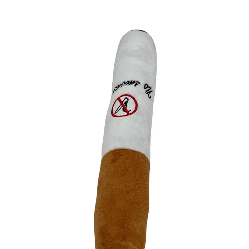 Interactive Dog Bite Toy Stuffed Raw Cigarette Plush Puppy Dogs Chew Squeak Toys NO Smoke Training Puppy Dog Chewing Toy