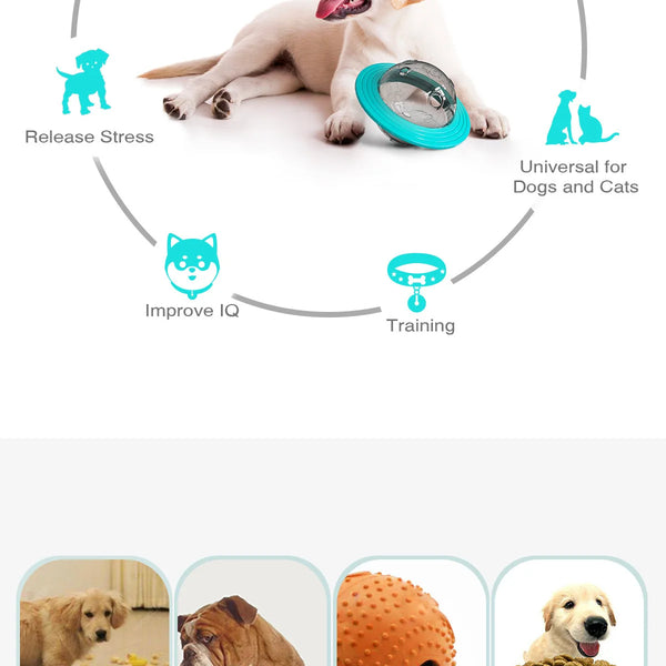 Dog Interactive Food Leaking Dispensing Treat Ball For Small Large Dogs Training Toy Puppy Slow Feed Dachshund Toy