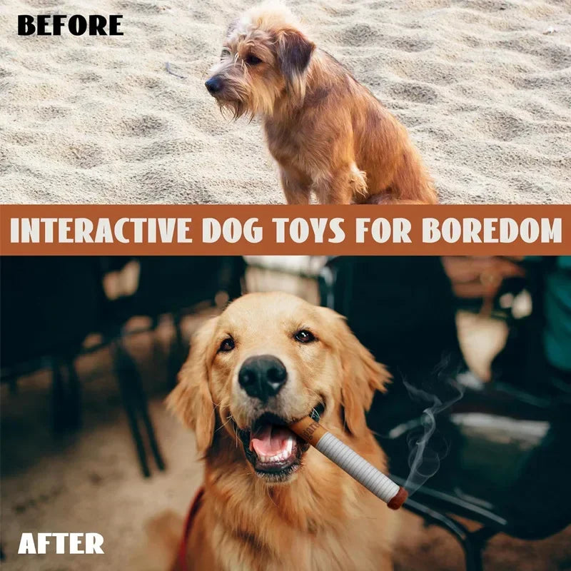 Dog Toys Fun Interactive Plush Dog Toys Creatives Products Cigarette Butt Design Dogs Chew Toys Perfect Pet Gifts for Playing
