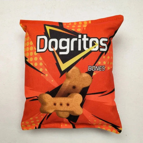 Funny Dog Toys Crisps Plush Filled Pets Squeaky Chew Bite-resistant Sounding Paper Toys Small Medium Pets Supplies Accessories