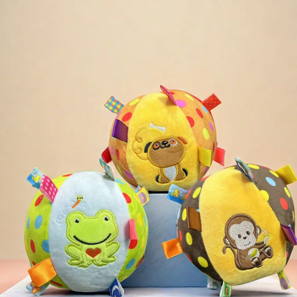 Interactive Ball Dog Toy for Aggressive Chewers Training Decompress Bite Resistant Plush Handle Dog Toys with Bells Pet Supplies