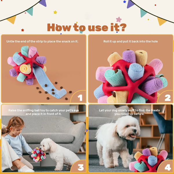 Interactive Dog Sniffing Ball – Shaking & Chew Toy for Training, Teeth Cleaning & Boredom Relief