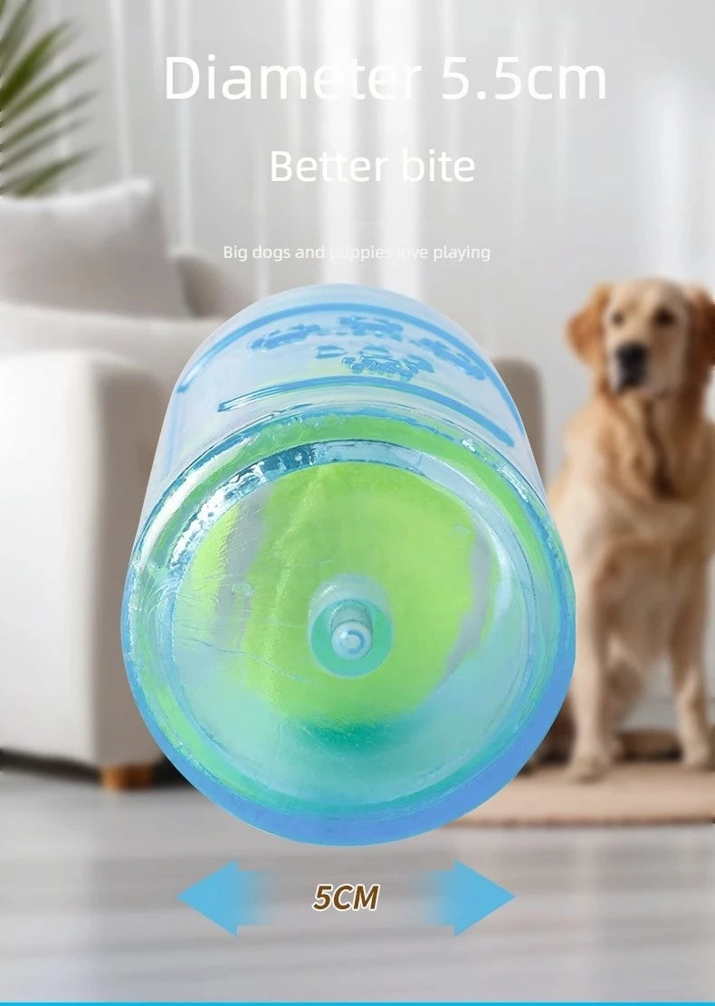 Dog Toy Bottle Sound Chew Ball Pet Toys Interactive Ball For Big Dog Small Dog Pet Training Tennis Bottle Pet Supplies