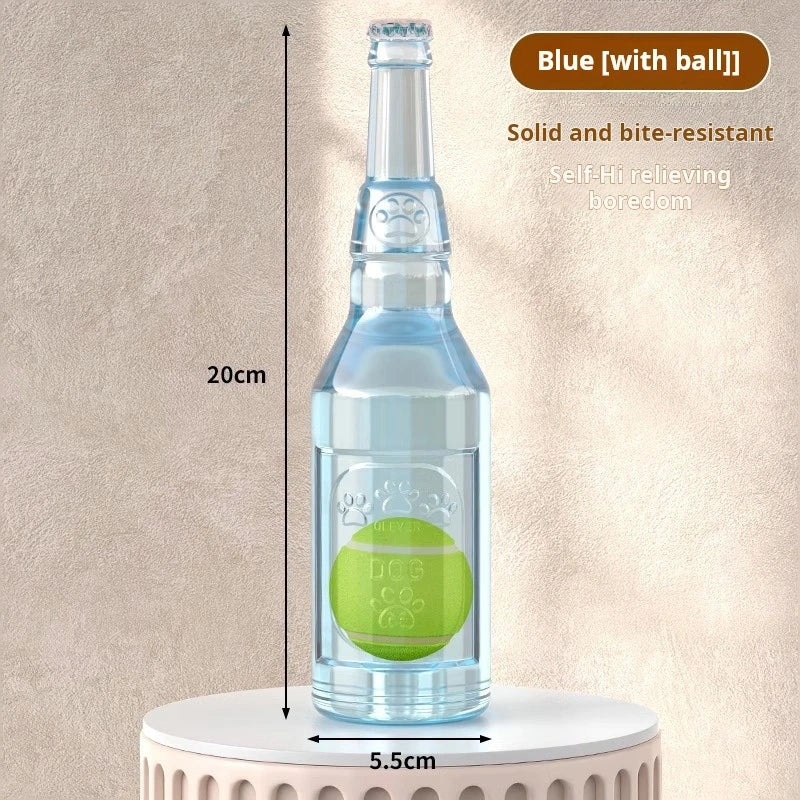Dog Toy Bottle Sound Chew Ball Pet Toys Interactive Ball For Big Dog Small Dog Pet Training Tennis Bottle Pet Supplies