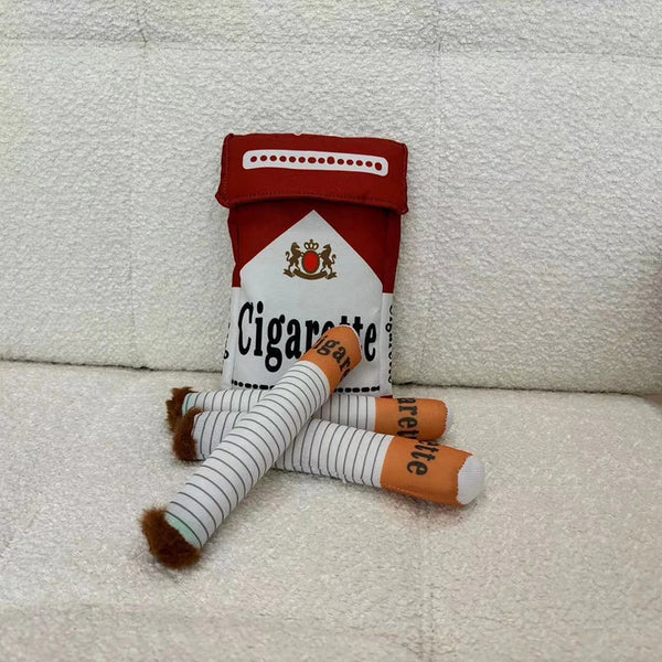 Squeaky Interactive Giggles Dog Toys Giggle Cigarette Dog Toys with a Box Safe Gifts for Puppies Small Dogs and Medium Dogs