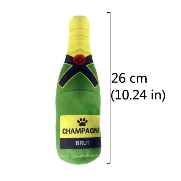 ZoeToy Spirited Squeak Bottle Plush Chew