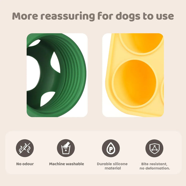 Dog Chew Toys for freeze and Treat Tray Long-Lasting Fillable Treat Toy and Silicone Molds for Summer Cooling Ease Dog Anxiety
