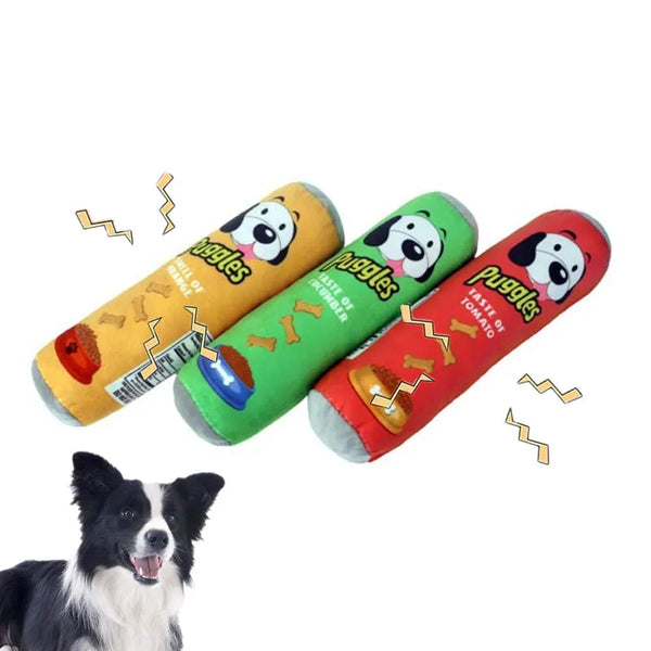 ZoeToy Squeaky Bone Plush Chew