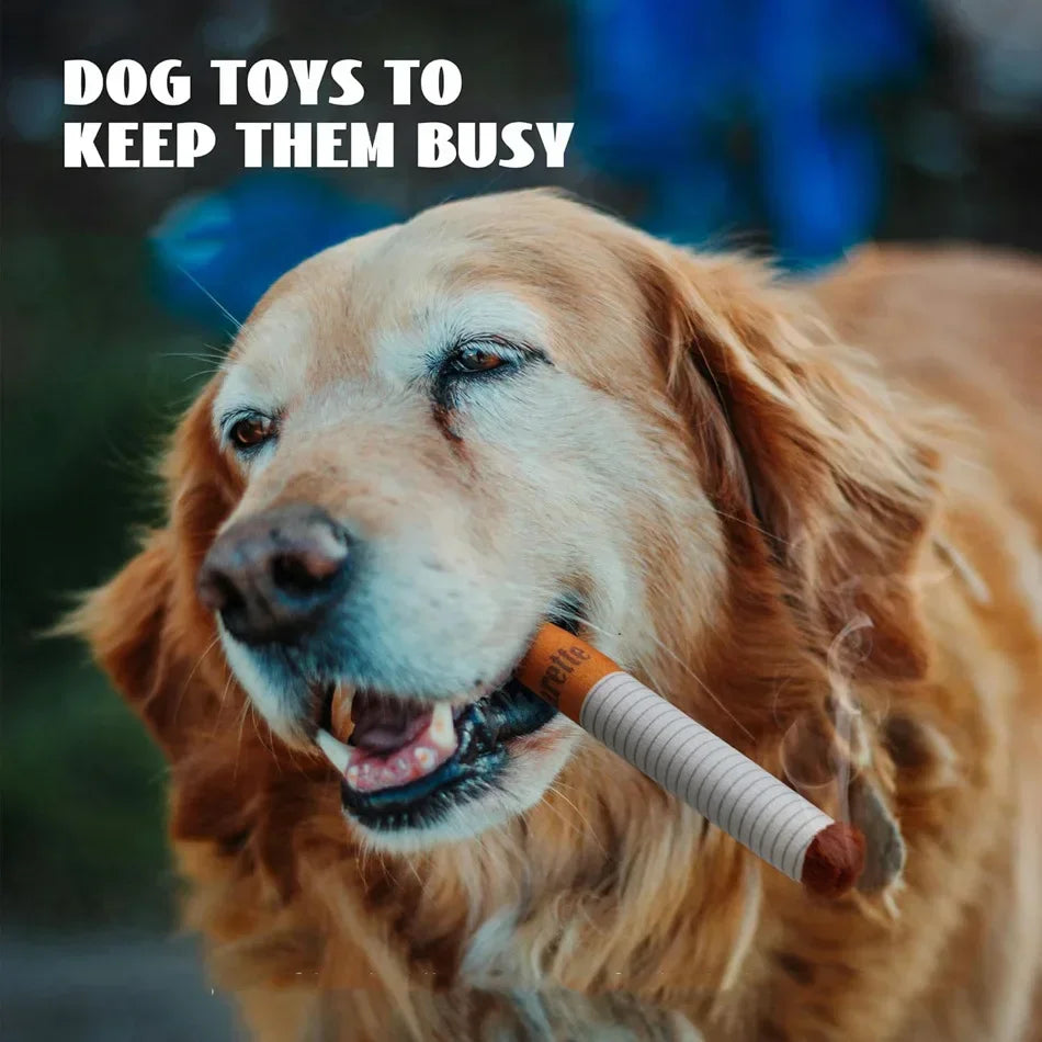 Dog Toys Fun Interactive Plush Dog Toys Creatives Products Cigarette Butt Design Dogs Chew Toys Perfect Pet Gifts for Playing