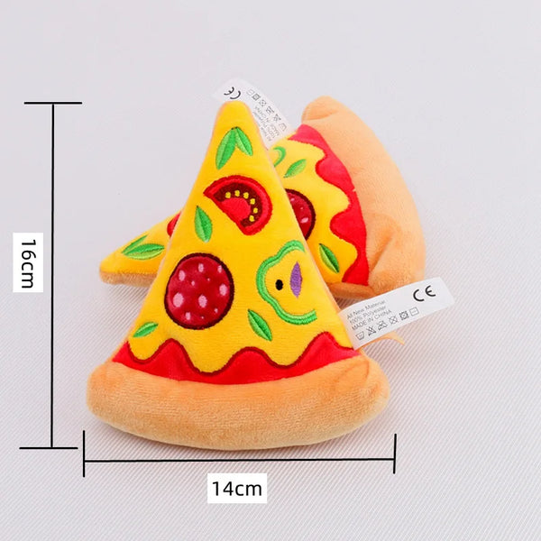 Pet Cute Plush Toy Simulation Pizza Hamburger Ice Cream Sound Toy Pet Dog Cat Supplies