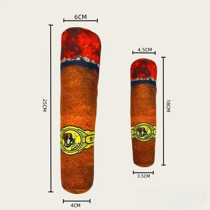Dog Bite Toy Simulation Cigar Funny Interactive Sound Puppy Toy Dog Chew Squeak Toy Pet Accessories