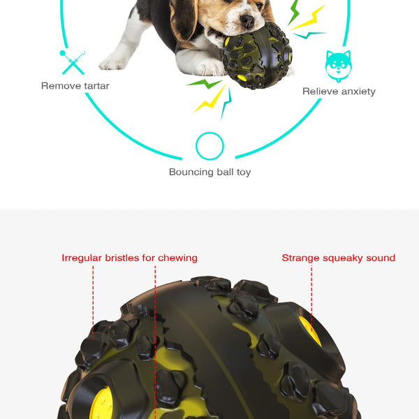 Dog Toy Indestructible Pet Toy Funny Squeaky When Wiggle for Large Medium Small Aggressive Chewers