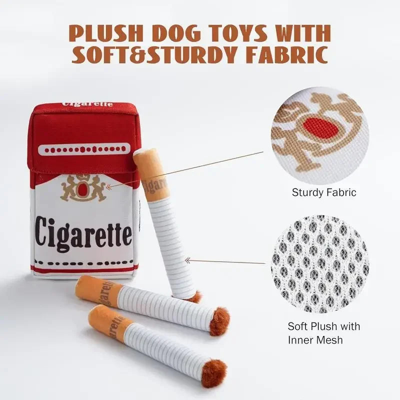 Dog Toys Fun Interactive Plush Dog Toys Creatives Products Cigarette Butt Design Dogs Chew Toys Perfect Pet Gifts for Playing