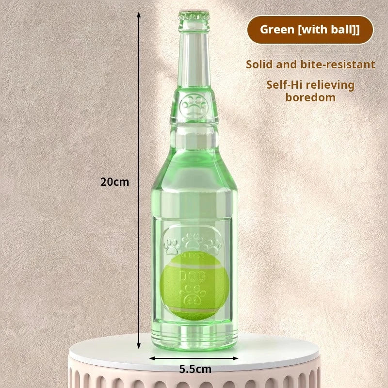 Dog Toy Bottle Sound Chew Ball Pet Toys Interactive Ball For Big Dog Small Dog Pet Training Tennis Bottle Pet Supplies
