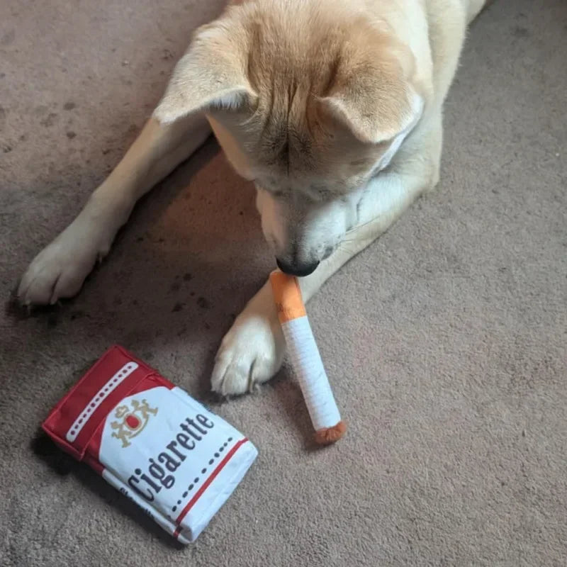 Dog Toys Fun Interactive Plush Dog Toys Creatives Products Cigarette Butt Design Dogs Chew Toys Perfect Pet Gifts for Playing