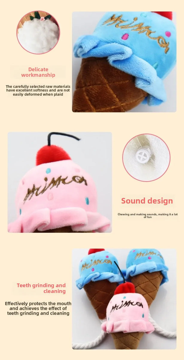 Zoe Toy's Sweet Scoops Squeaky Ice Cream Cone