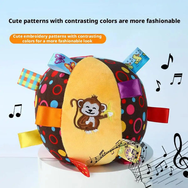 Interactive Plush Ball Dog Toy For Aggressive Chewers Training Decompress Bite Resistant Handle Dog Toys With Bells Pet Supplies