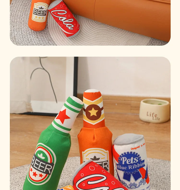 ZoeToy Beer Bottle Squeaky Chew