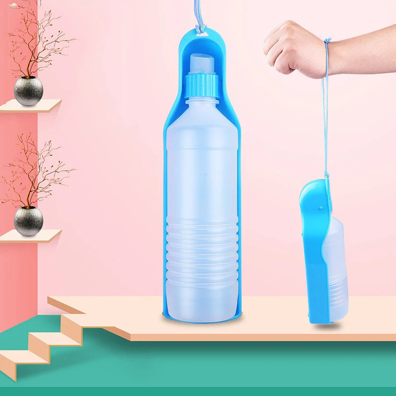 Accompanying water glass Drink water bottle Pet outdoors Portable dog going out water bottle Pet supplies