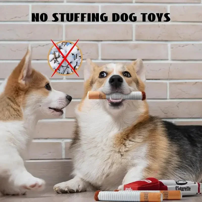 Dog Toys Fun Interactive Plush Dog Toys Creatives Products Cigarette Butt Design Dogs Chew Toys Perfect Pet Gifts for Playing
