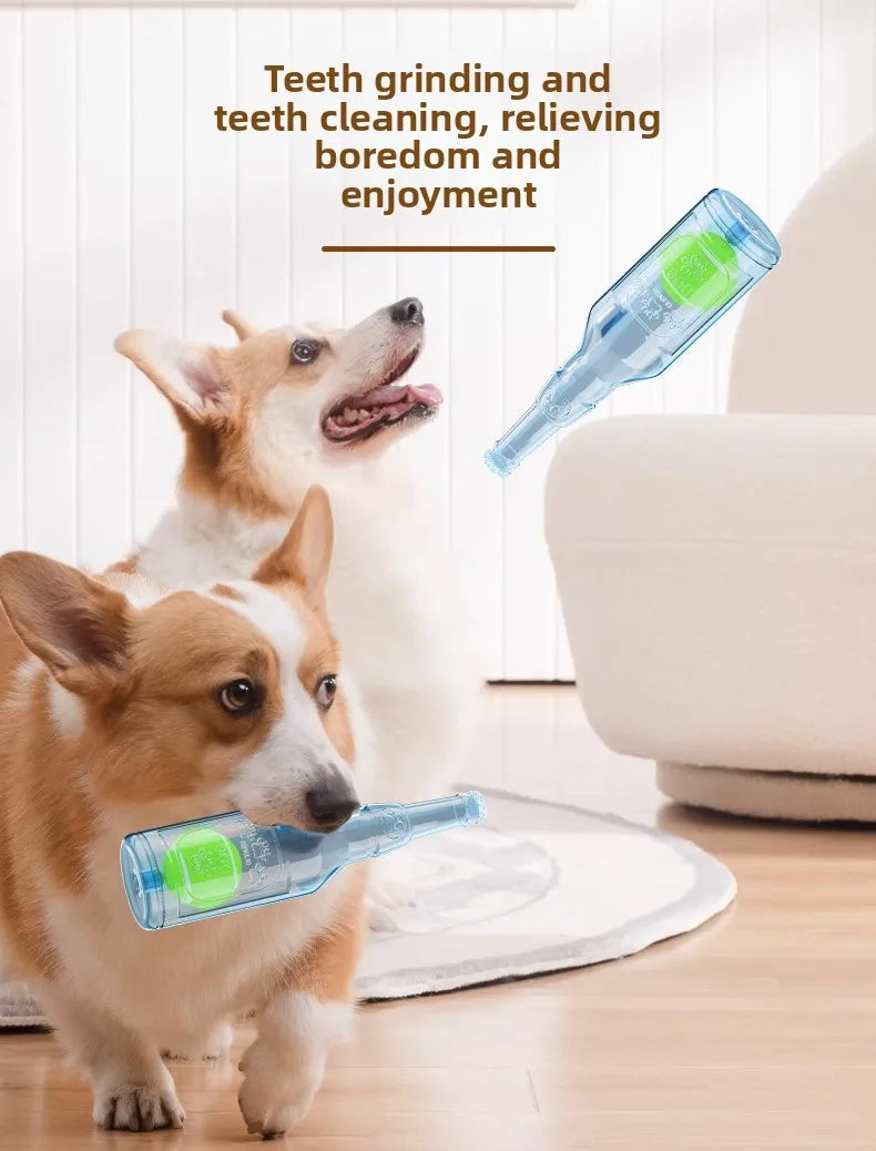 Dog Toy Bottle Sound Chew Ball Pet Toys Interactive Ball For Big Dog Small Dog Pet Training Tennis Bottle Pet Supplies