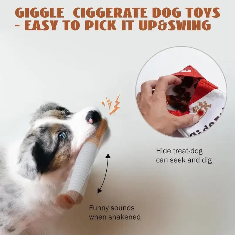 Dog Toys Fun Interactive Plush Dog Toys Creatives Products Cigarette Butt Design Dogs Chew Toys Perfect Pet Gifts for Playing