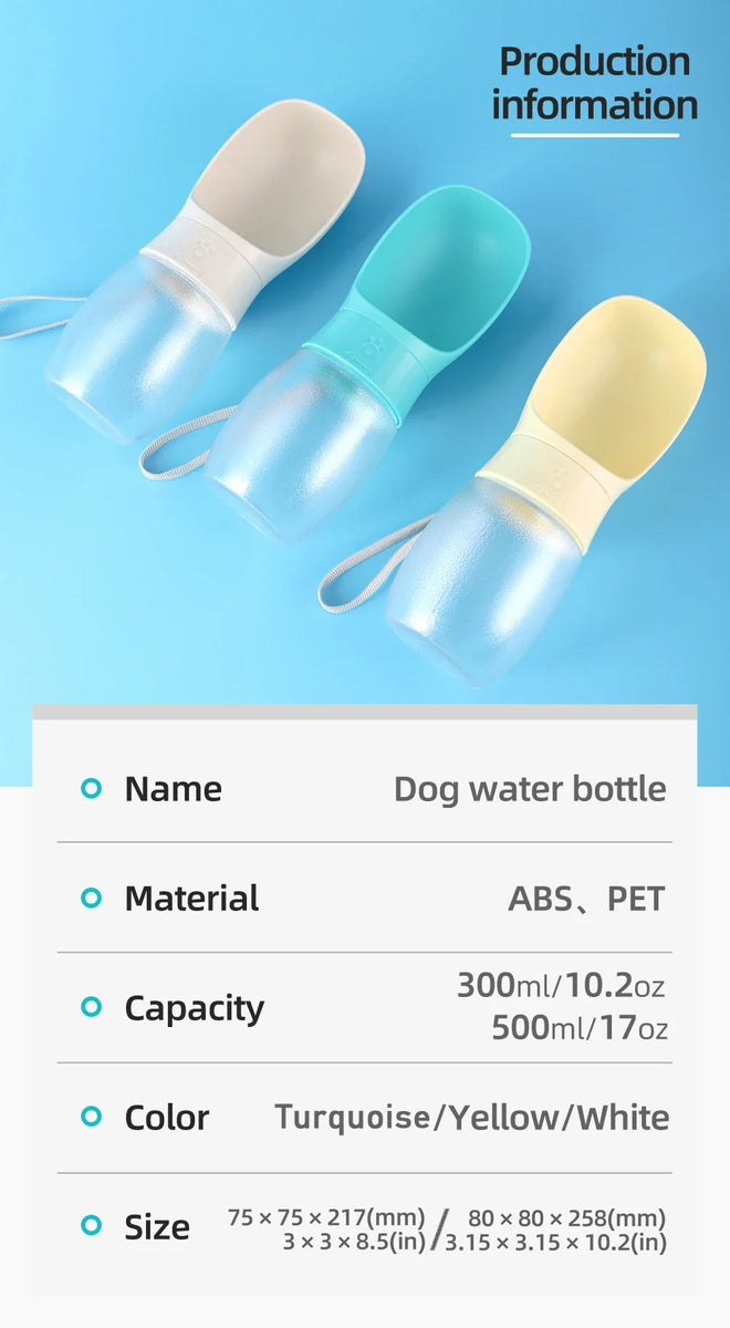 Dog Water Bottle Portable Drinking Bowl For Small Medium Dogs Cat Travel Hiking Puppy Pet Water Dispenser Cup Labrodor