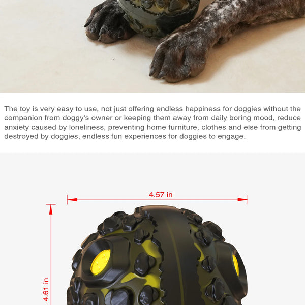 Dog Toy Indestructible Pet Toy Funny Squeaky When Wiggle for Large Medium Small Aggressive Chewers