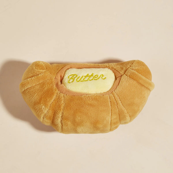Cute Dog Toys,Food Shape Dog Squeaky Plush Toys for Puppy, Cute Stuffed Breads  Dog Teeth-Cleaning Chew Toy with Squeakers for P